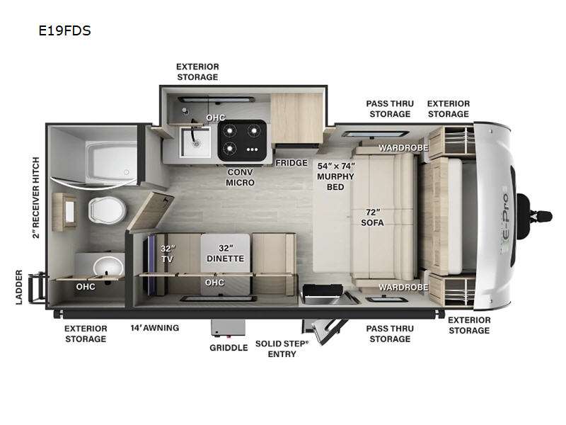 2024 Forest River Flagstaff E-Pro E19FDS, $ 26,990