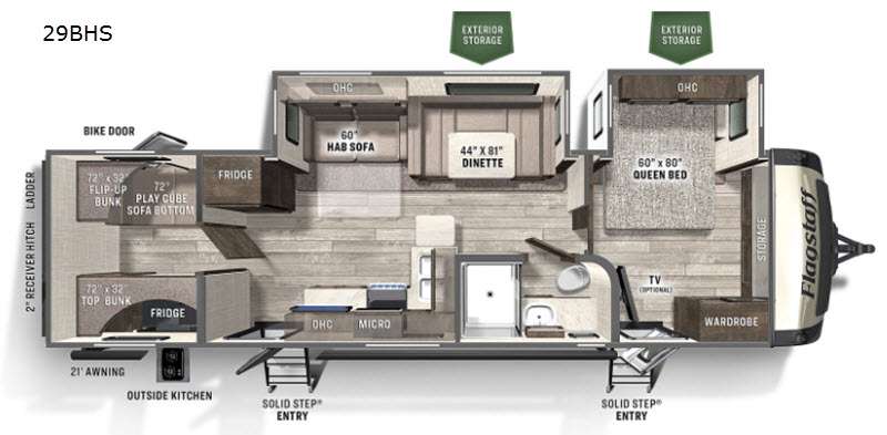 2021 Forest River Flagstaff Super Lite 29BHS, $ 0