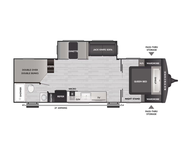 2026 Keystone Bullet Classic Dual Axle 26BHC Dual , $ 42,683