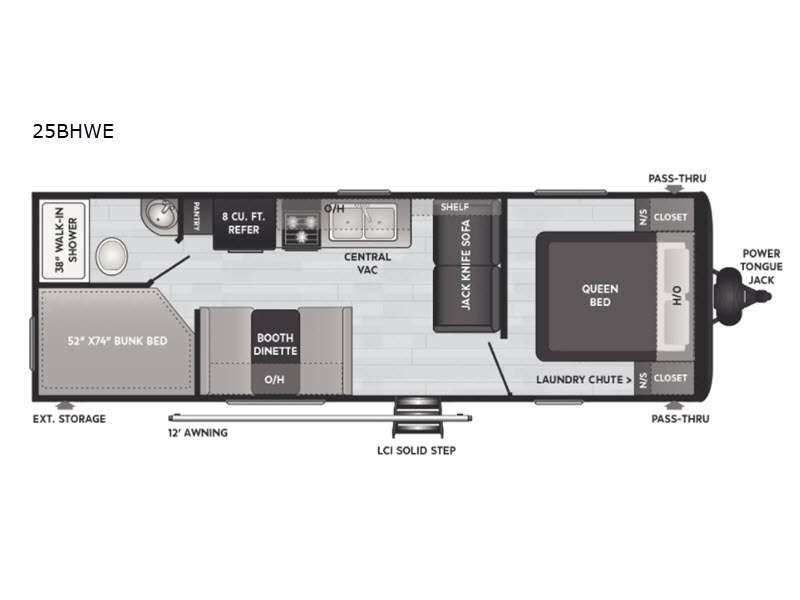 2021 Keystone Hideout (Travel Trailer - West) 25BH, $ 25,990