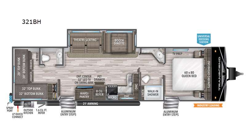 2021 Grand Design Transcend Xplor 321BH, $ 0