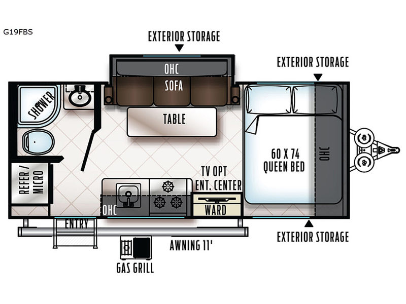 2018 Forest River Rockwood Geo Pro G19FBS, $ 22,990