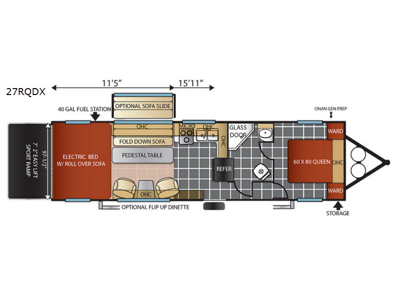 2017 Forest River Shockwave T27RQ DX, $ 42,990