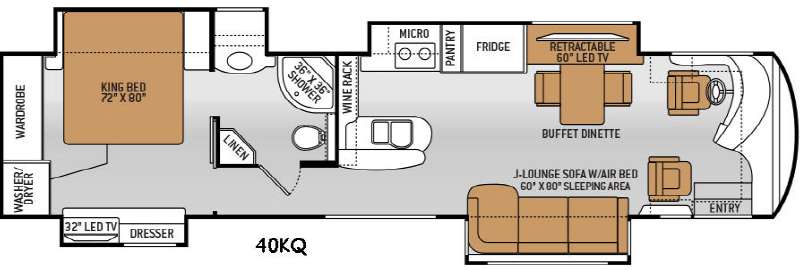 2015 Thor Motor Coach Tuscany 40KQ, $ 0