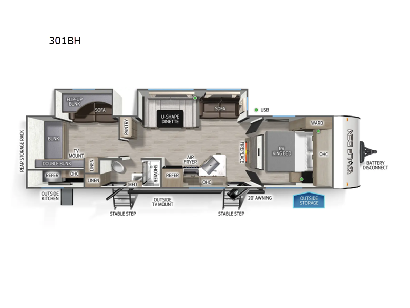 2026 Forest River Cherokee Wolf Den 301BH, $ 56,120