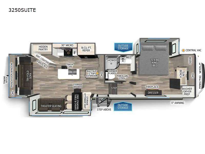 2025 Forest River Cherokee Arctic Wolf Suite 3250 , $ 52,995