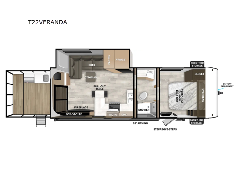 2025 Forest River Wildwood X-Lite 22VERANDA, $ 32,995