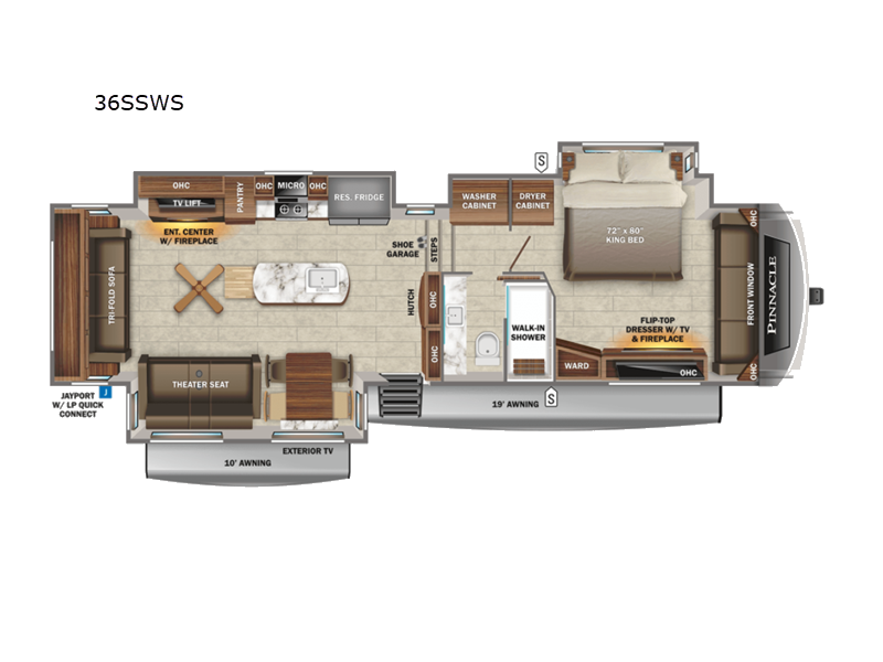2022 Jayco Pinnacle 36SSWS, $ 84,990