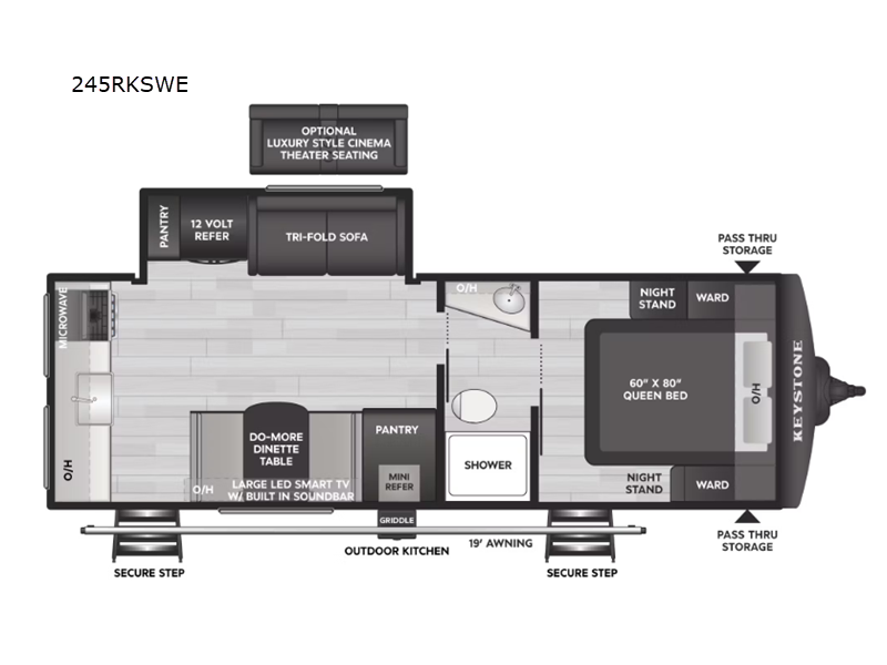 2026 Keystone Bullet Crossfire 245RKSWE, $ 44,382