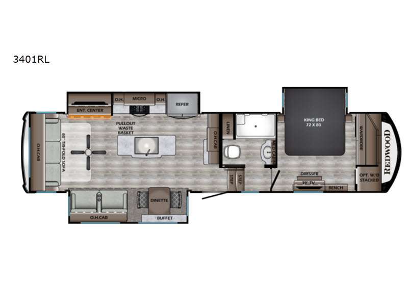 2022 Redwood Redwood RW3401RL, $ 163,496
