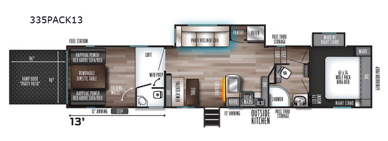 2020 Forest River Cherokee Wolf Pack 335PACK13, $ 49,990