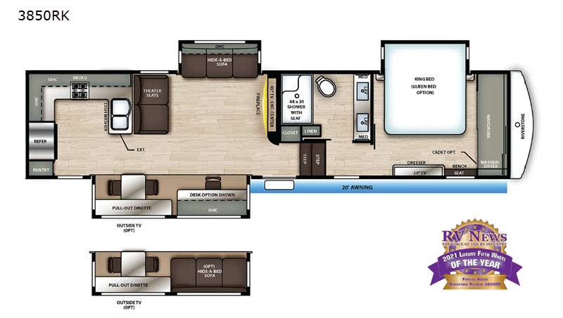 2021 Forest River 3850RK, $ 79,990