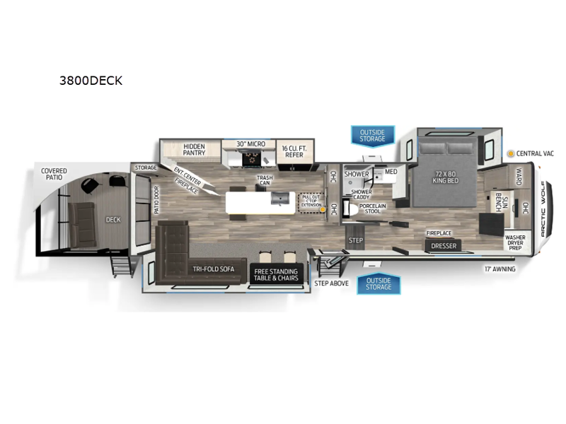 2025 Forest River Cherokee Arctic Wolf 3800DECK, $ 77,392