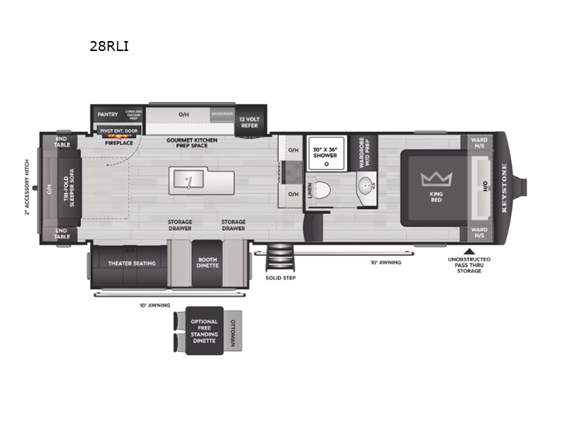 2026 Keystone Cougar Half-Ton (Fifth Wheel) 28RLI, $ 69,564