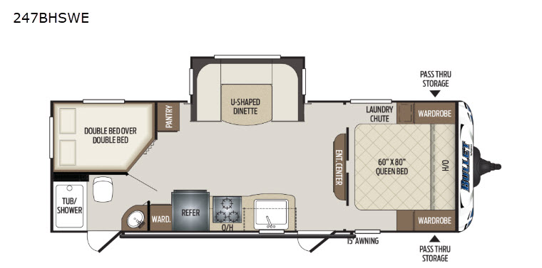 2019 Keystone Bullet (West) 247BHSWE, $ 23,990