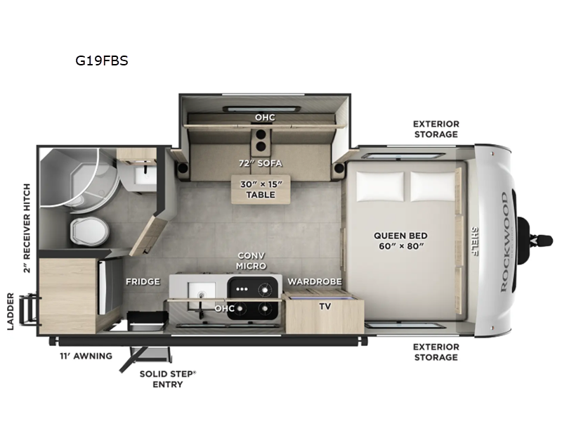 2026 Forest River Rockwood Geo Pro G19FBS, $ 36,344