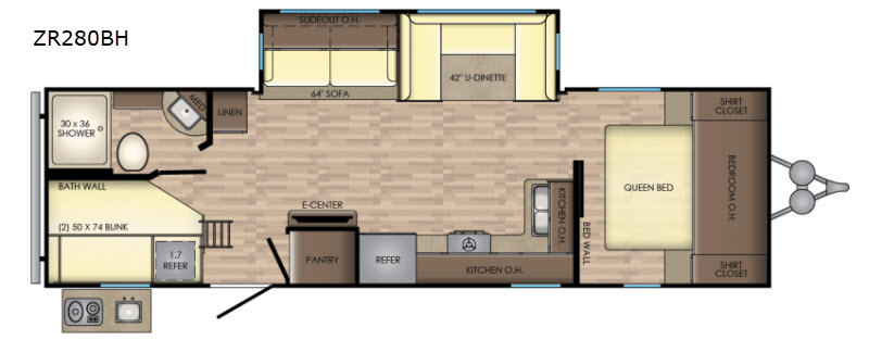 2019 CrossRoads Zinger Lite ZR280BH, $ 0