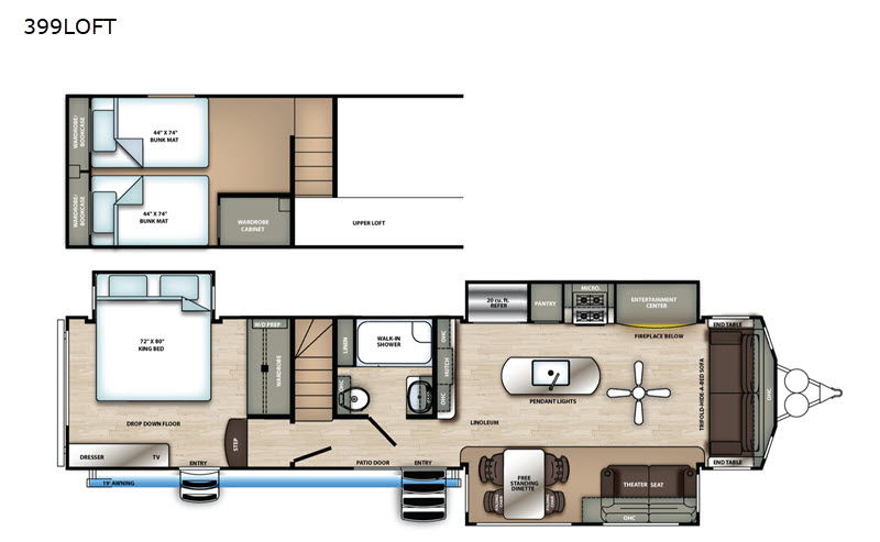2020 Forest River Sandpiper Destination 399LOFT, $ 0