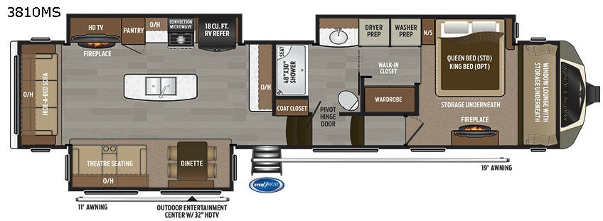 2017 Keystone Montana 3810MS, $ 59,990