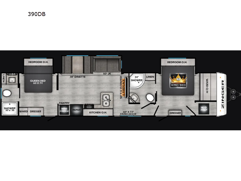 2026 CrossRoads Zinger ZR390DB, $ 70,672