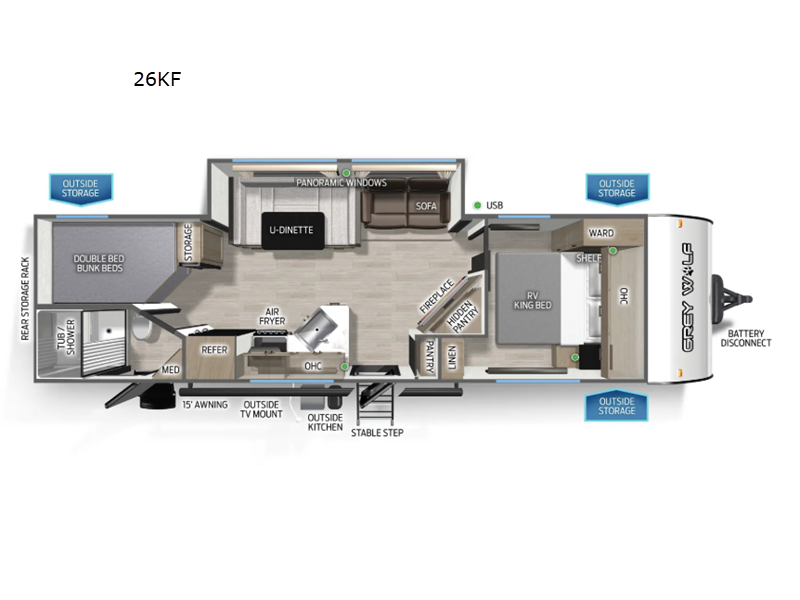 2026 Forest River Cherokee Grey Wolf Travel Traile, $ 49,667