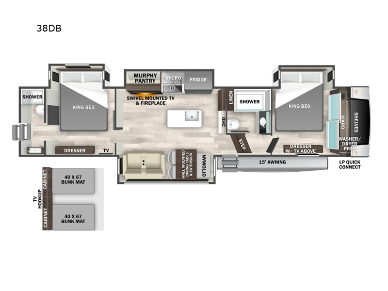 2026 Forest River Cedar Creek Experience 38DB, $ 109,190