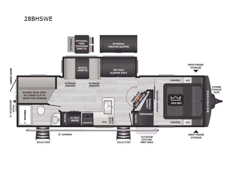 2026 Keystone Cougar Half-Ton (Travel Trailer) 28B, $ 54,180