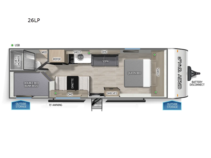 2026 Forest River Cherokee Grey Wolf Travel Traile, $ 36,664