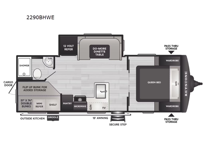 2026 Keystone Bullet Crossfire 2290BHWE, $ 42,360