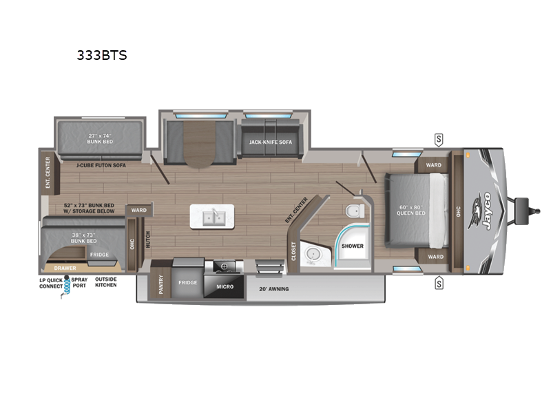 2026 Jayco Jay Flight SLX 333BTS, $ 54,593