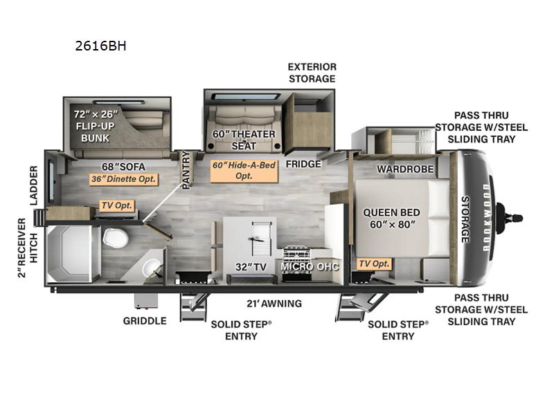 2024 Forest River Rockwood Ultra Lite 2616BH, $ 59,689