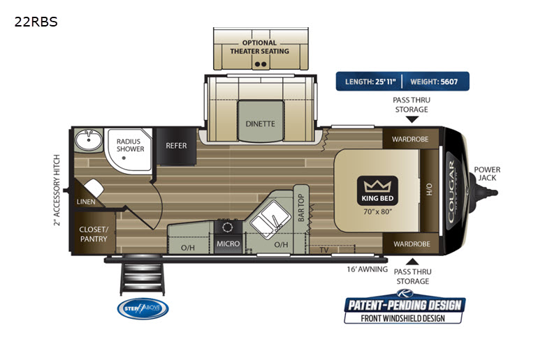 2020 Keystone Cougar Half-Ton (East) 22RBS, $ 27,990