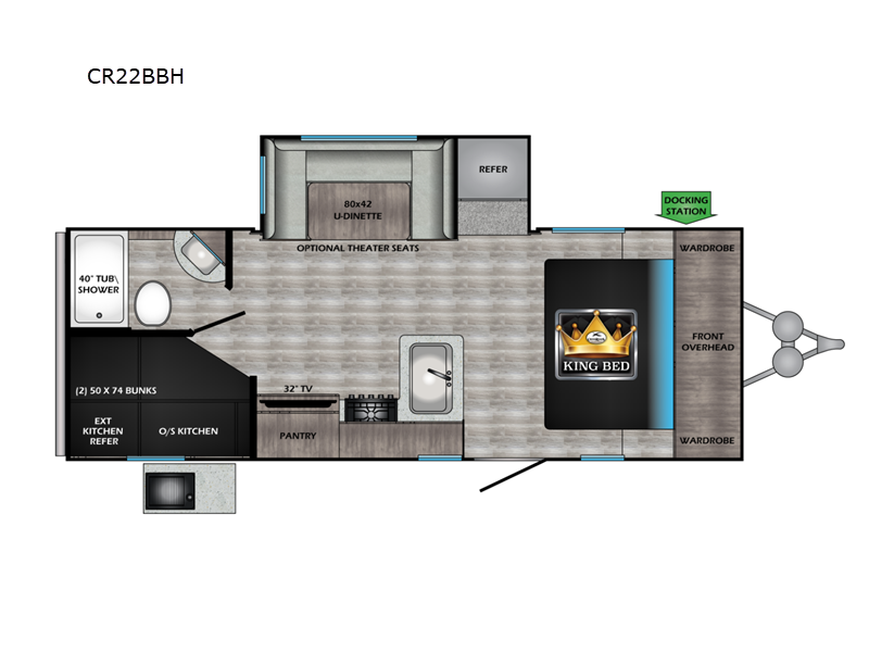 2022 CrossRoads Cruiser Aire CR22BBH, $ 25,876