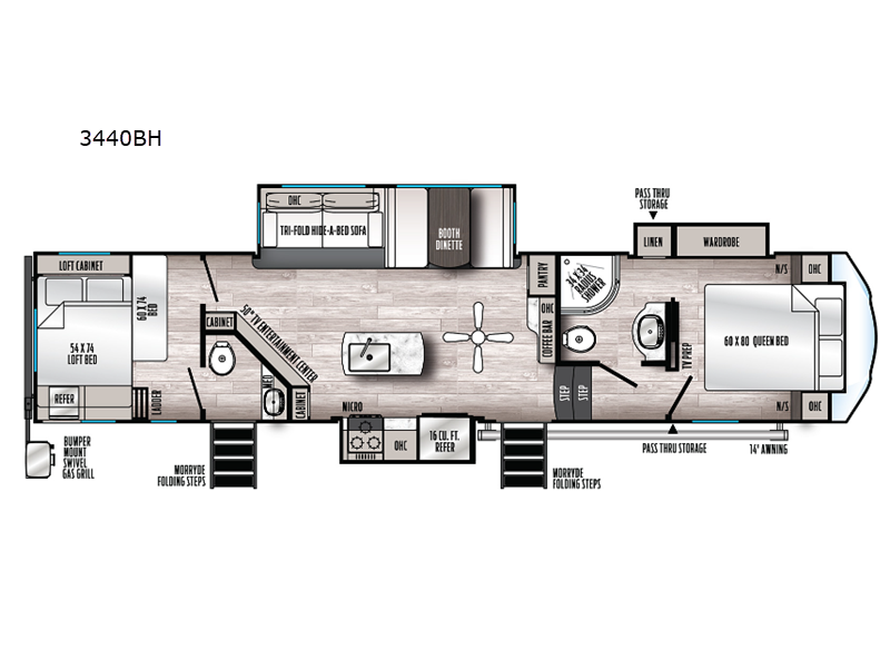 2023 Forest River Sandpiper 3440BH, $ 54,782