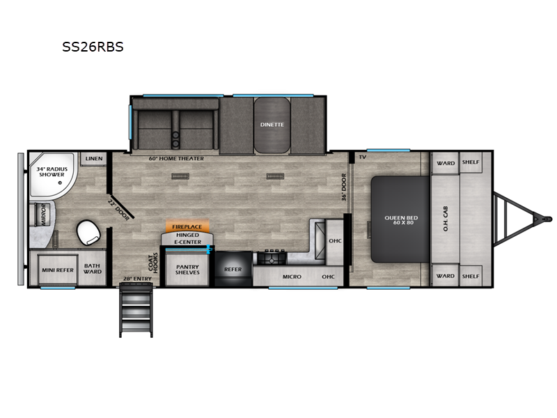 2025 CrossRoads Sunset Trail Super Lite SS26RBS, $ 49,789