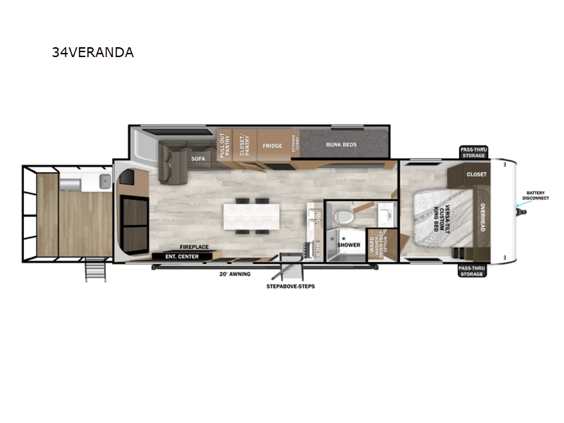 2026 Forest River Salem 34VERANDA - DSO, $ 67,730