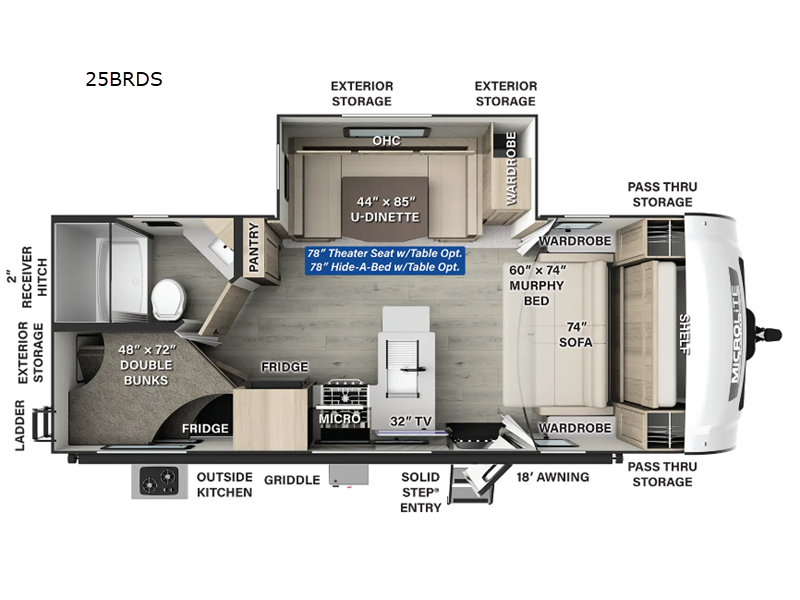 2025 Forest River Flagstaff Micro Lite 25BRDS, $ 49,167
