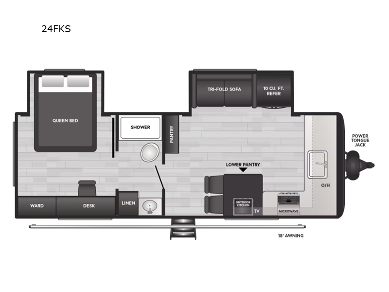 2025 Keystone Hideout 24FKS, $ 54,592
