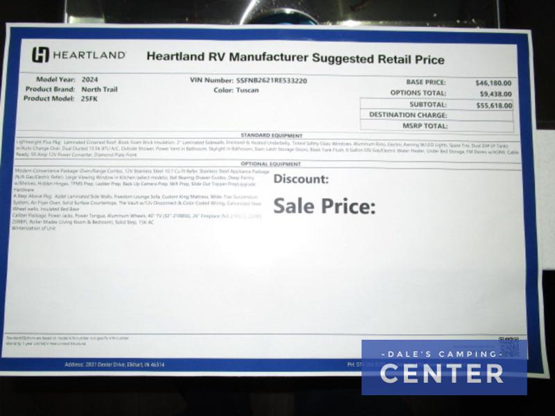 2024 Heartland North Trail Ultra Lite NT 25FK, $ 29,999