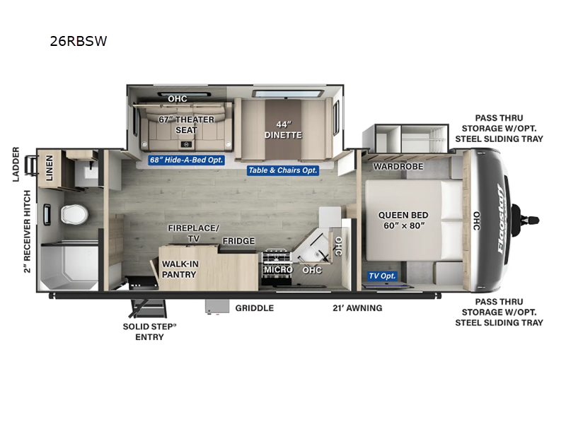 2025 Forest River Flagstaff Super Lite 26RBWS, $ 58,415