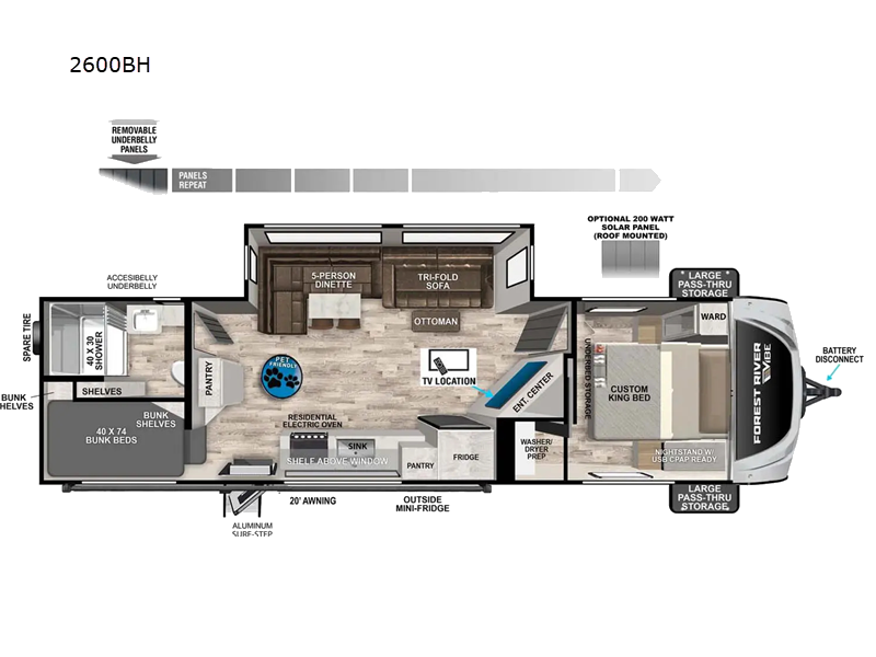 2025 Forest River Vibe 2600BH, $ 29,999
