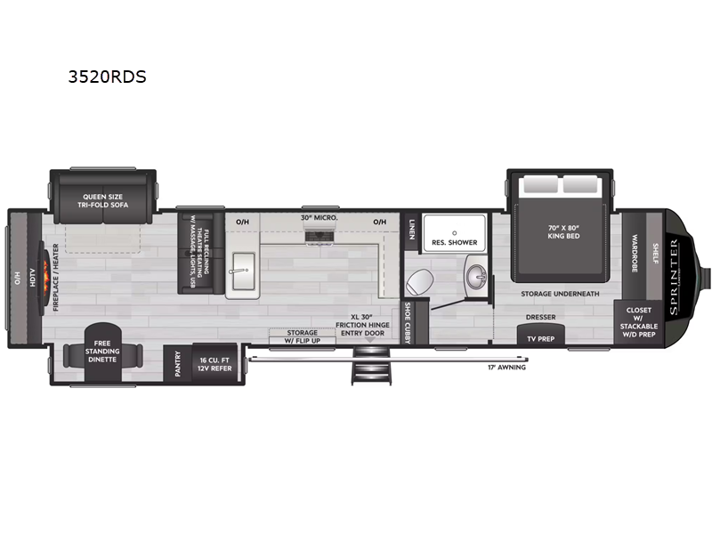 2026 Keystone Sprinter 3520RDS, $ 93,400