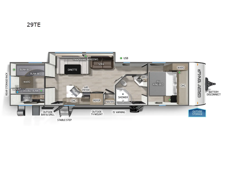 2026 Forest River Cherokee Grey Wolf Travel Traile, $ 52,995