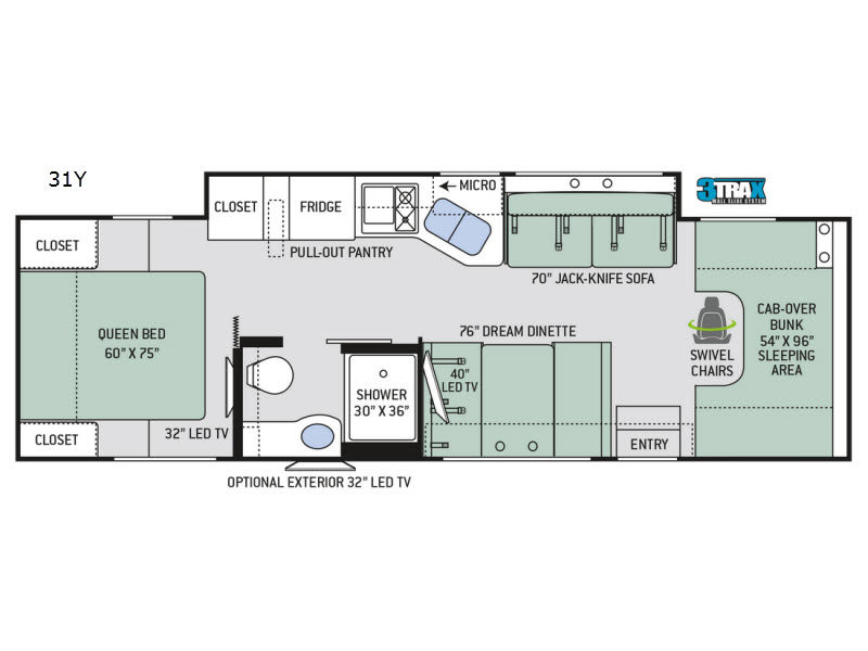 2018 Thor Motor Coach Chateau 31Y, $ 49,990