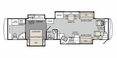2010 Monaco Holiday Rambler Endeavor Diplomat 42PA, $ 74,888