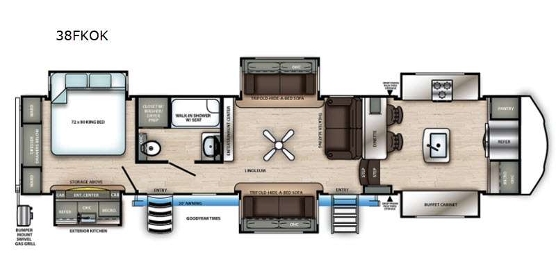 2021 Forest River Sandpiper 38FKOK, $ 69,990