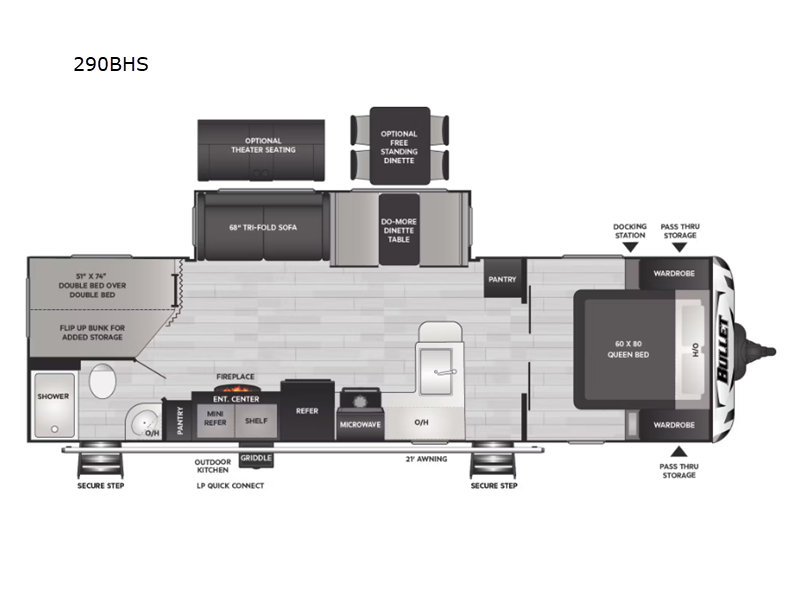 2025 Keystone Bullet Crossfire 290BHS, $ 55,284