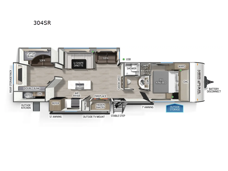 2026 Forest River Cherokee Wolf Den 304SR, $ 64,714