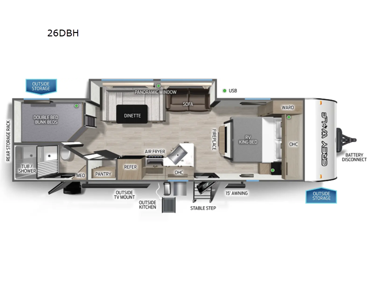 2026 Forest River Cherokee Grey Wolf Travel Traile, $ 46,991