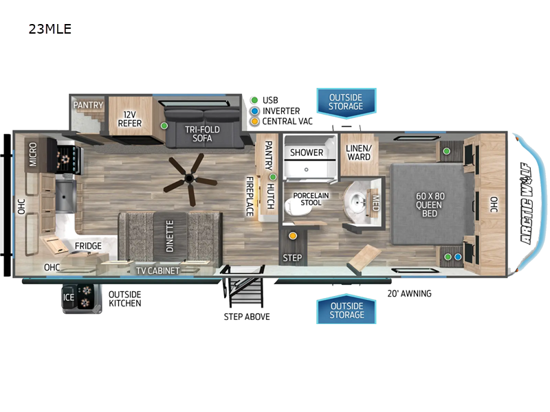 2024 Forest River Cherokee Arctic Wolf 23MLE, $ 35,999